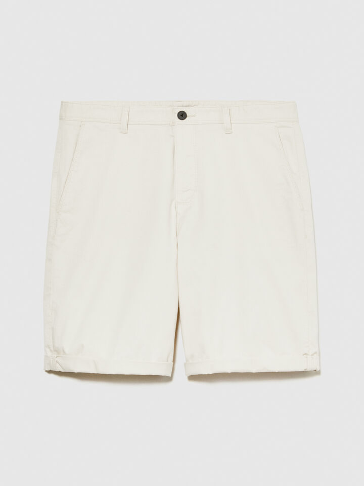 Slim fit bermudas - men's slim fit trousers - Creamy White | Sisley image number 6